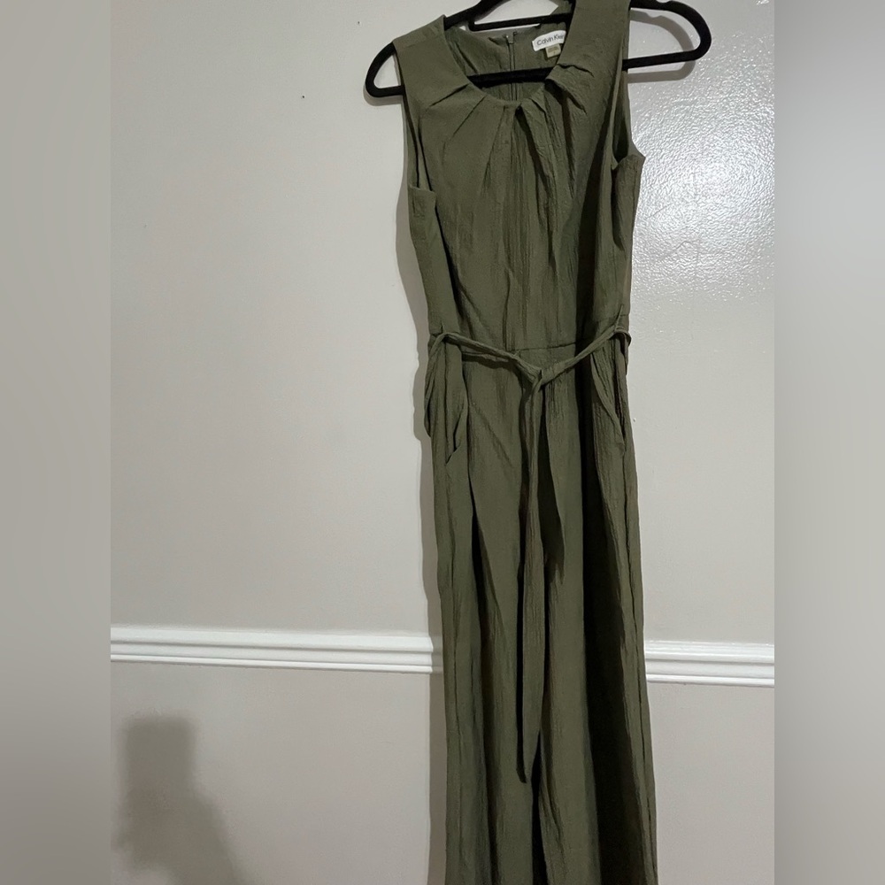 Calvin Klein Textured Olive Dress